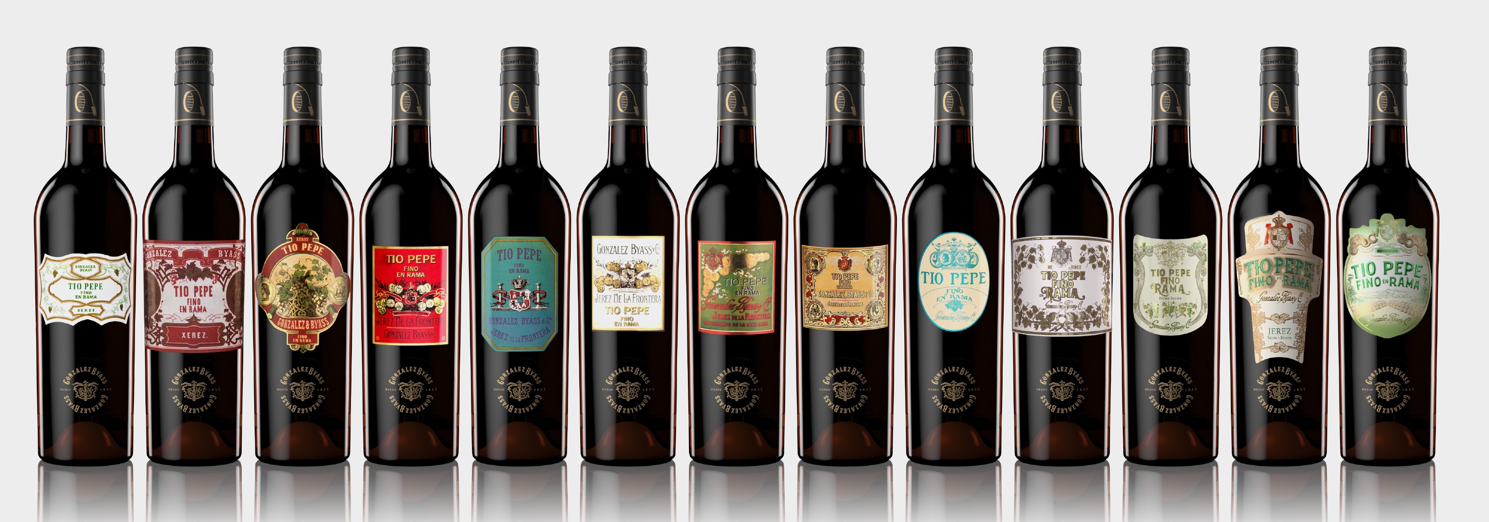 Line up of Tio Pepe En Rama releases