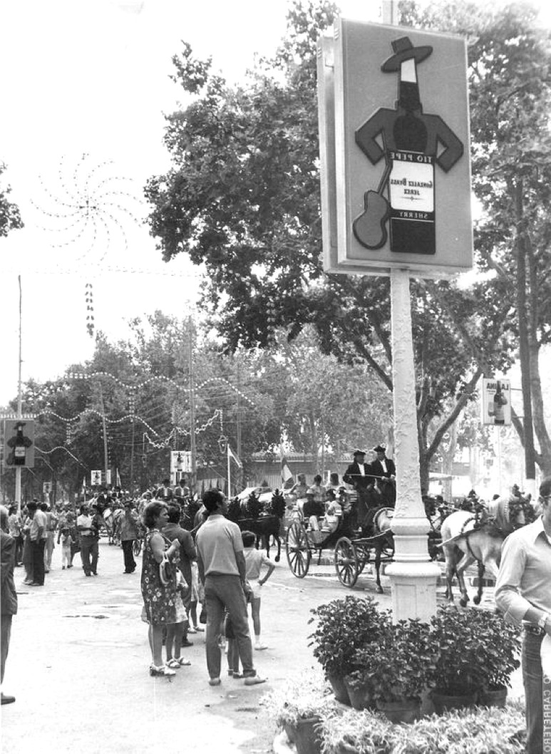  Advertising poster of Tío Pepe in the streets of Andalusia