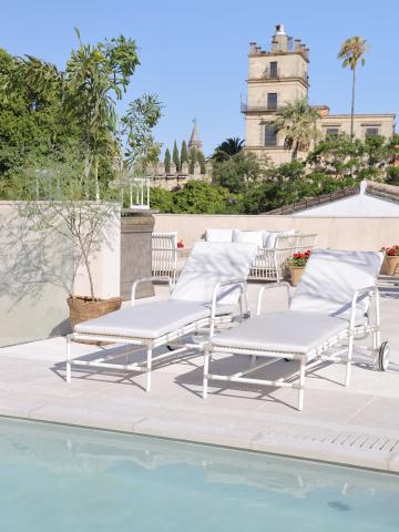 Pool and terrace with a view