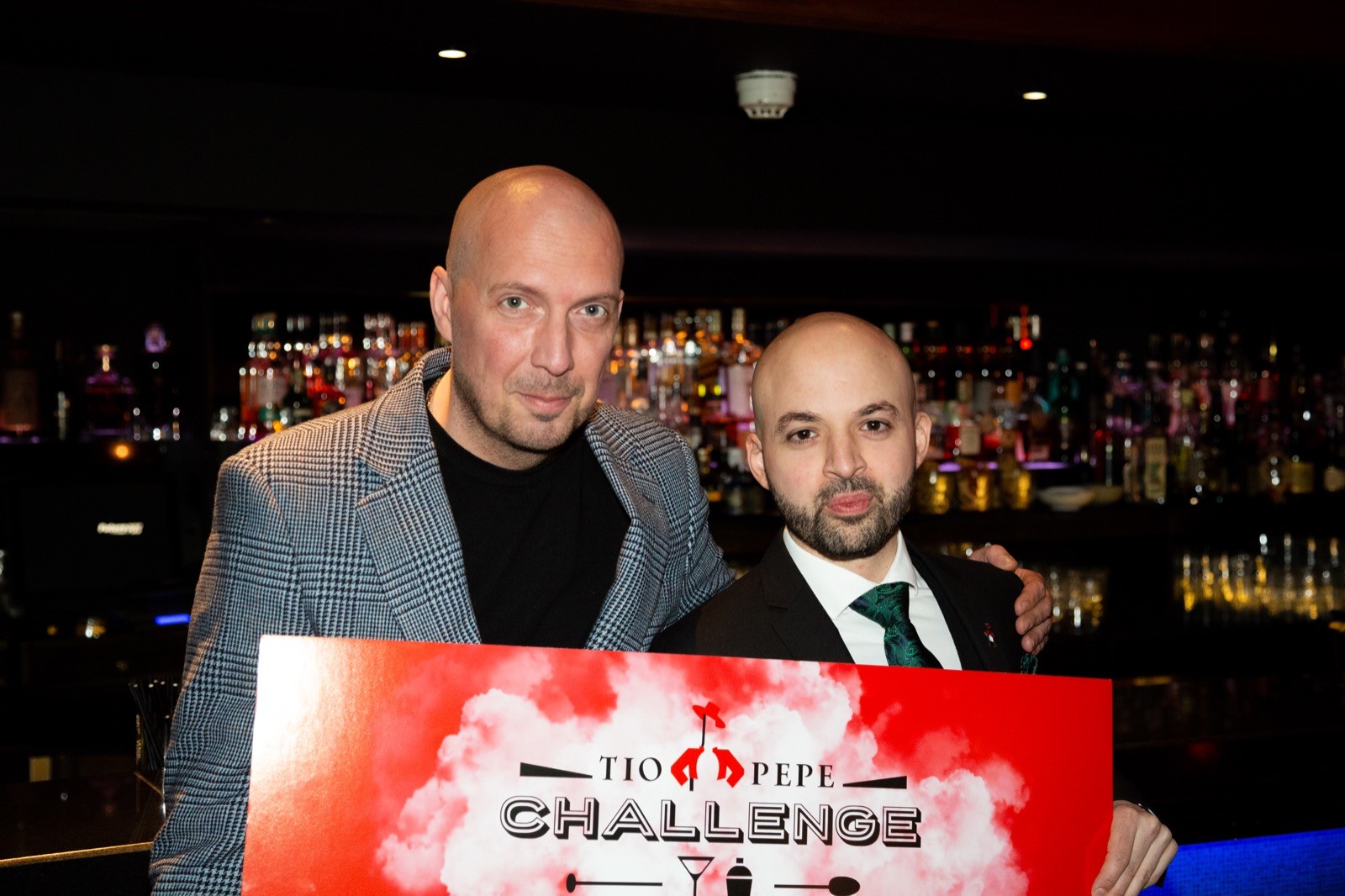 Tio Pepe Challenge UK winner Angelo Sparvoli with Boris Ivan