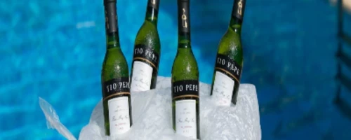 5 Trucos para enfriar tu vino fino.|Enfría tu botella de vino fino enterrándola en una zona húmeda.|Truco con cualquier saco de hielo de Gasolinera.||Uvas Congeladas para enfriar el Vino Fino|5 Trucos para enfriar el vino fino.